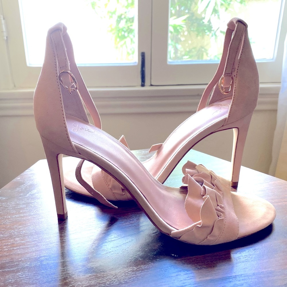 Joie Abigail Suede Heel Ballet Pink Sz 9.5